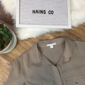 Standard James Perse Blouse- Taupe Top- sz 2